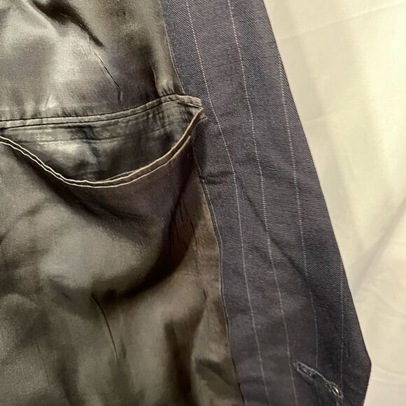 Brooks Brothers Wool Black Pinstripe 2 Button Sport Coat Blazer - Picture 6 of 16